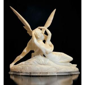 Gruppo scultoreo raffigurante Amore e Psiche, da Canova, Marmo