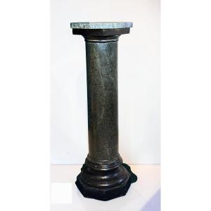 Colonna Monumentale in Marmo Verde Alpi Serpentino