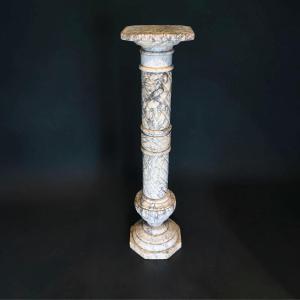 Colonna/Capitello in Marmo Arabescato 