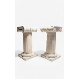 Capitelli in Marmo Travertino Romano 