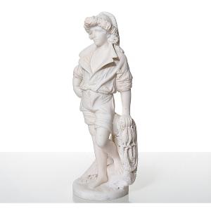 Statua raffigurante Masaniello in Marmo Bianco di Carrara