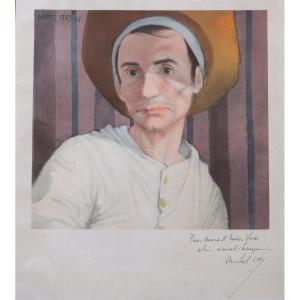 Michel Ciry, Self-p*portrait With A Hat