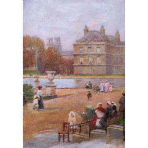 Louis PETIT, Vue animée du Jardin du Luxembourg