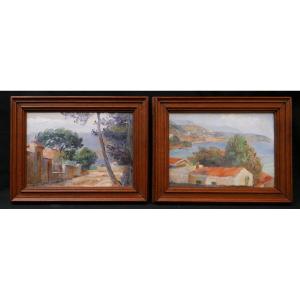 Ernest Leleu, Two Views At Cap Martin