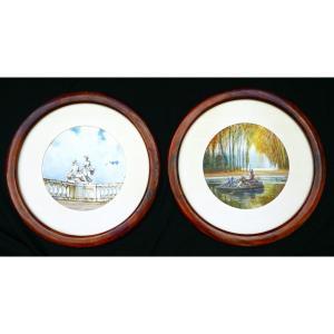 Isidore Rosenstock, Two Views Of The Park Of The Palace Of Versailles