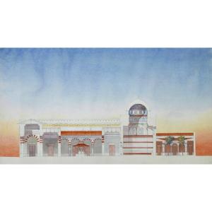 Denis-louis Destors, Cross-sectional Plan Of A Monastery In Egypt