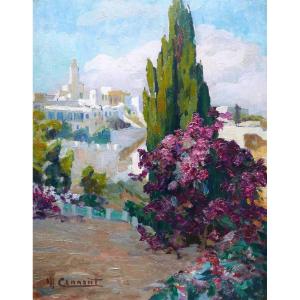 Micheline Cannaut-utz, Landscape In Sidi Bou-saïd (tunisia)