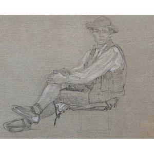 Léon Auguste Lhermitte, Seated Peasant