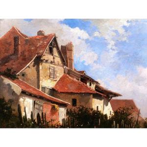 French School In 1873, Houses In Châtillon