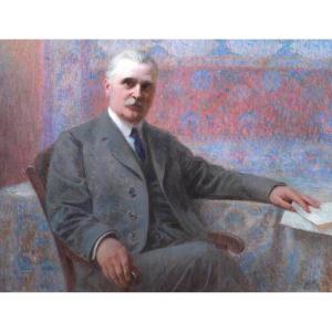 Marcel Poggioli, Presumed Portrait Of The Composer Vincent d'Indy At The Age Of 70 Large Format