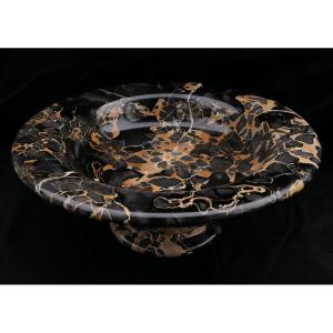 Large Tazza Cup In Portor Marble