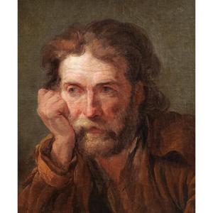 18th Century French School, Attributed To Joseph-marie Vien, Melancholy