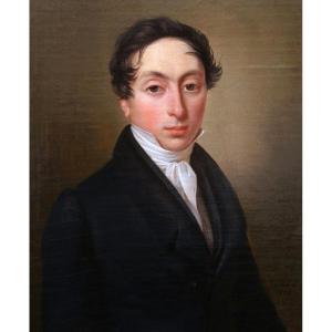 Jean-marie Jacomin, Portrait Of A Young Man In A Frock Coat
