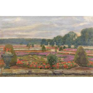French School Circa 1930, View Of The Grand Bassin In The Parc De Saint-cloud