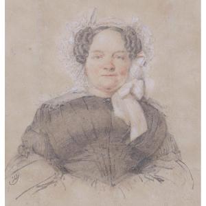 French Or Dutch School From The End Of The 18th Century, Portrait Of A Woman In A Bonnet