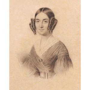 Augustin-luc Demoussy, Portrait Of A Woman