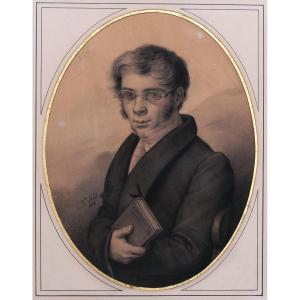 Alphonse-léon Noël, Known As Léon Noël, Portrait Of A Young Intellectual