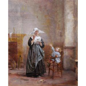 Vincent Jean Baptiste Chevillard, Feeding Time (study)