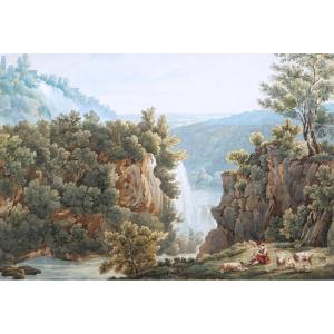 Attributed To Johann-jakob Wolfensberger, Shepherd With His Goats At Tivoli