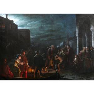Vincenzo Giacomelli, Night Scene From The Merchant Of Venice By William Shakespeare