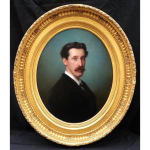 Louis-stanislas Faivre-duffer, Portrait Of A Man With A Mustache (antoine Dupuy De Quérézieux)