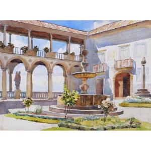 Joseph Berthelot, Baron De Baye, View Of The Machado De Castro Museum In Coimbra, Portugal