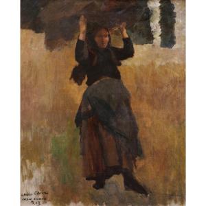 Alfred Roll, Peasant Woman With A Burden