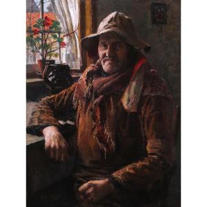 Aloïs Boudry, Old Fisherman At His Window