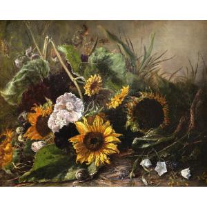 Minna Bartels, Snail And Sunflowers