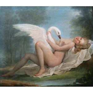 Attributed To Jacques-antoine Vallin, Leda And The Swan