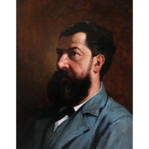 Louis Michel Hadengue, Portrait Of A Man, Probably A Painter