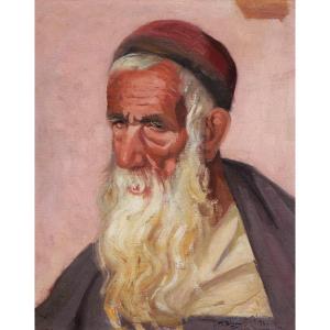 Maurice Bismouth, Portrait Of A Tunisian Rabbi