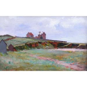 Auguste Bellanger, Houses On The Beach At Piriac-sur-mer In Brittany