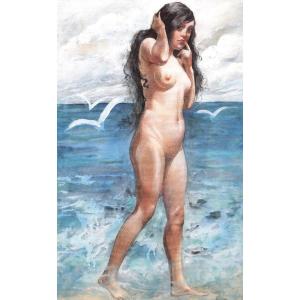 French School Circa 1930, Bather