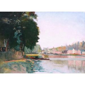 Attributed To Albert Marie Lebourg, The Seine At Bougival