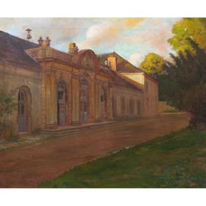 Emilio Della Sudda, View Of The Outbuildings Of The Château De Liancourt In The Oise