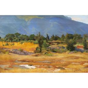 French School, Circa 1900, Mountainous Landscape In The South Of France