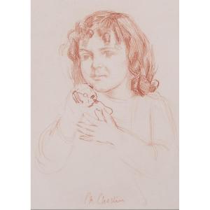 Charles Joshua Chaplin, Little Girl With A Stuffed Dog