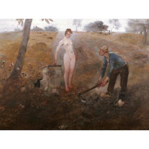 Jacob Henricus Maris, The Muse At Naintré (the Black Cat) Very Large Format