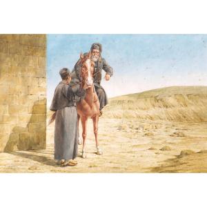 Pierre Eugène Lacoste, Monk On Horseback, North Africa