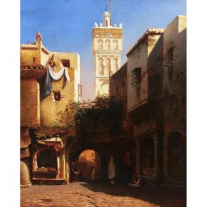 Georgina d'Hébécourt, After Eugène Flandin, Landscape Of Algiers In Front Of The Mosque Of Ali Bitchin