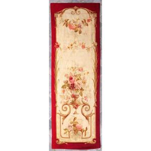 Door Tapestry With Flower Design, Aubusson, Napoleon III Period