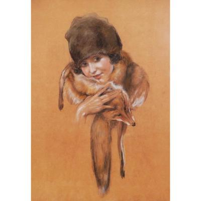 Léo Fontan, Young Girl With A Fox