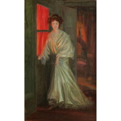 Henry Bouvet, Woman In An Interior