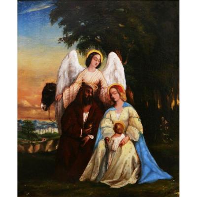 French Romantic School Of The XIXth Century, Rest On The Flight Into Egypt