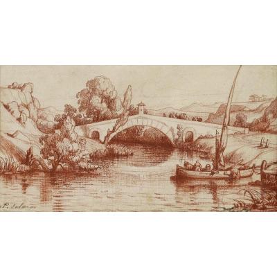 French Or Italian School Late Eighteenth - Early Nineteenth Century, Animated Landscape