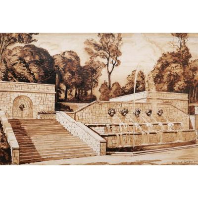 Maurice De Lambert, The Waterfall Of The Parc De Sceaux