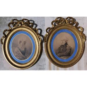 Portraits Of Joseph Louis Anaclet De Rouvroy And His Wife Robertine Joseph Lecomte Du Bus