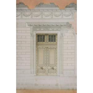 C. Roughol, Door Project On A Neoclassical Façade