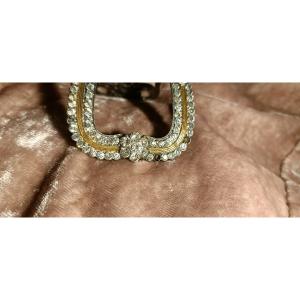 Belle Boucle De Ceinture Brillantée d'époque 19em